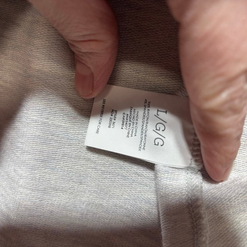 Cabi Heather Gray Cowl Neck Sport Topper Thumbhole Long Sleeve Top Large - Picture 6 of 11